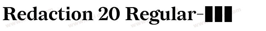 Redaction 20 Regular字体转换